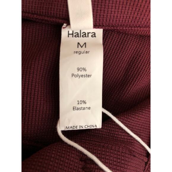 Halara Cargo Jumpsuit Waffle Knit Long Sleeve Flare Leg Evening Red NWT Medium - Picture 6 of 7